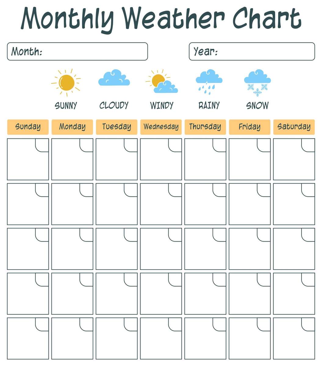 Monthly Weather Chart Kindergarten 10 Free PDF Printables Printablee Monthly Weather Chart Kindergarten 10 Free PDF Printables Printablee