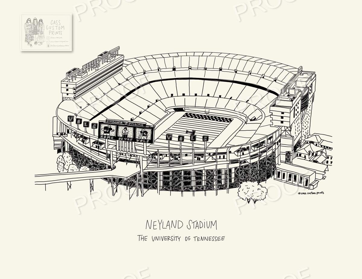 Neyland Stadium Digital Download Etsy