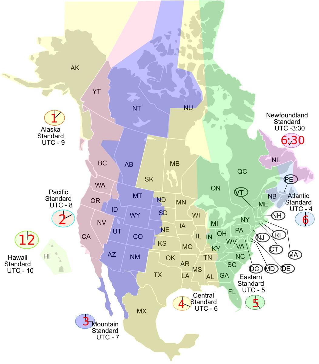North America Time Zone Map GIS Geography Printable Zulu Time Conversion Chart Utc Gmt What Time Zone Is Zulu What Time Is Zulu