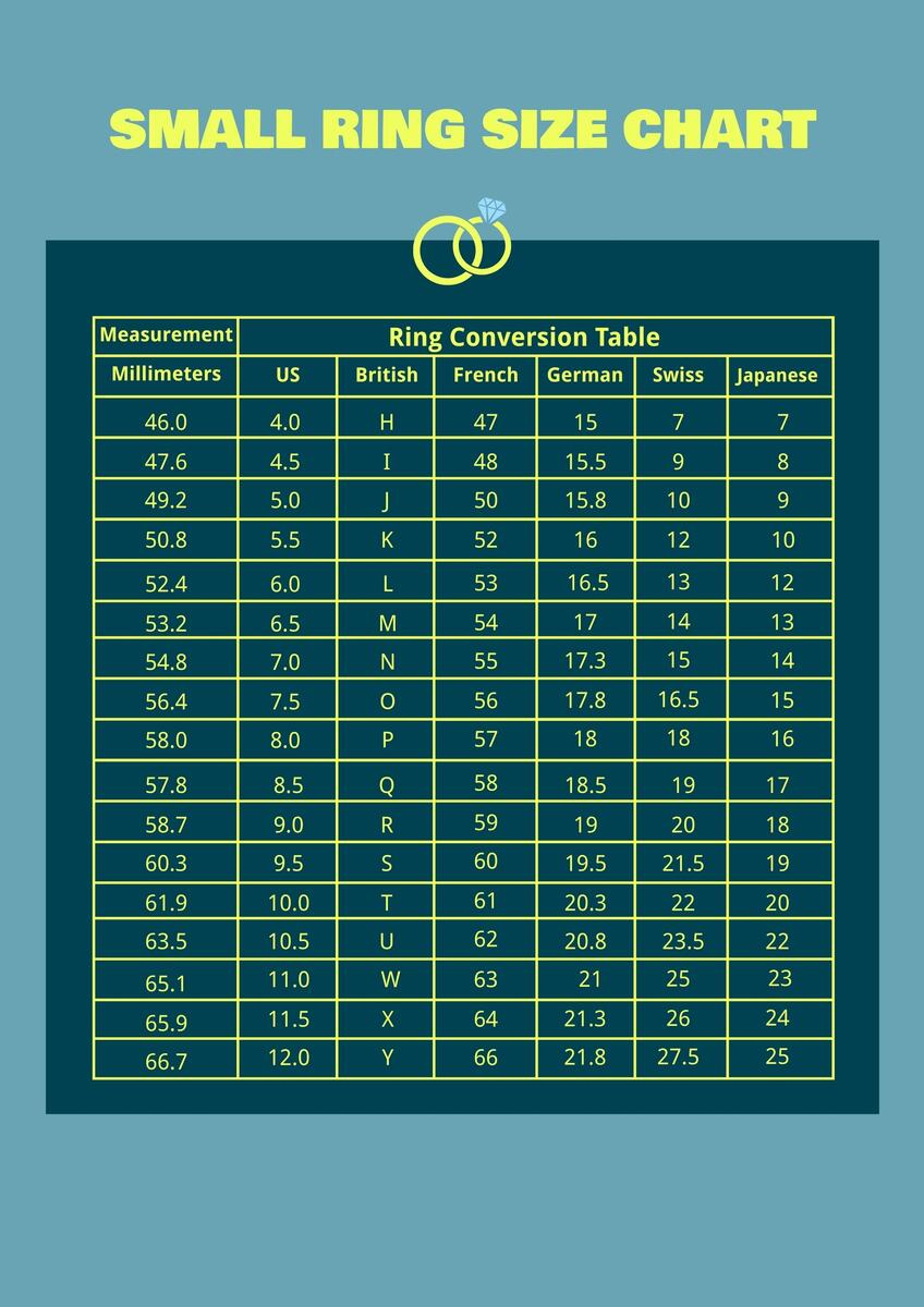 Nose Ring Size Chart In PDF Download Template