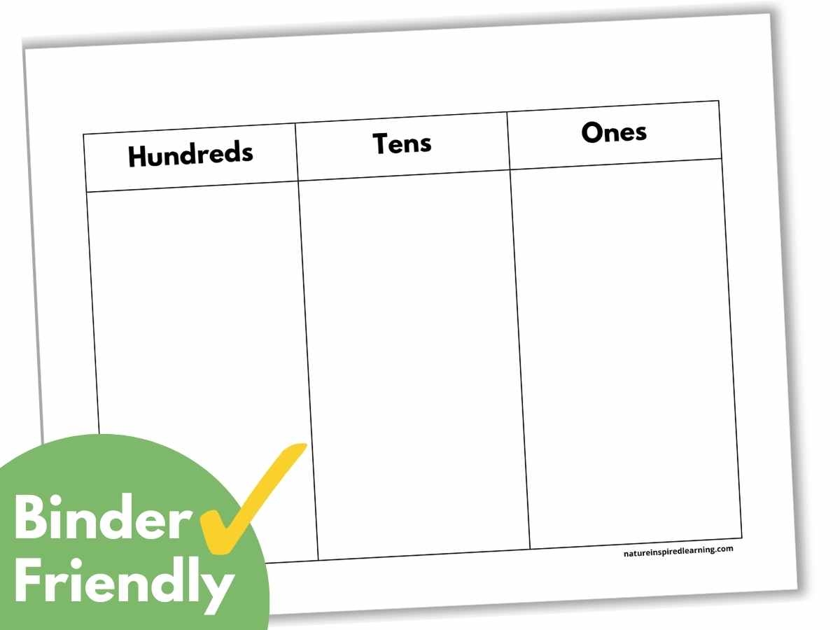 Ones Tens Hundreds Chart Free Printable Ones Tens Hundreds Chart Free Printable