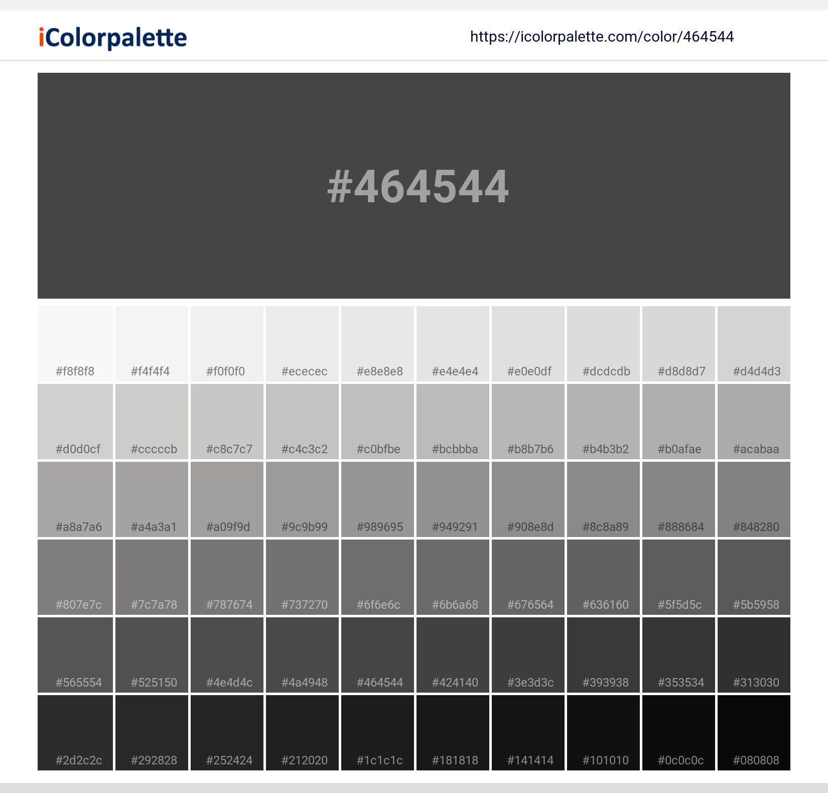 Onyx Color 464544 Information Hsl Rgb Pantone Onyx Color 464544 Information Hsl Rgb Pantone