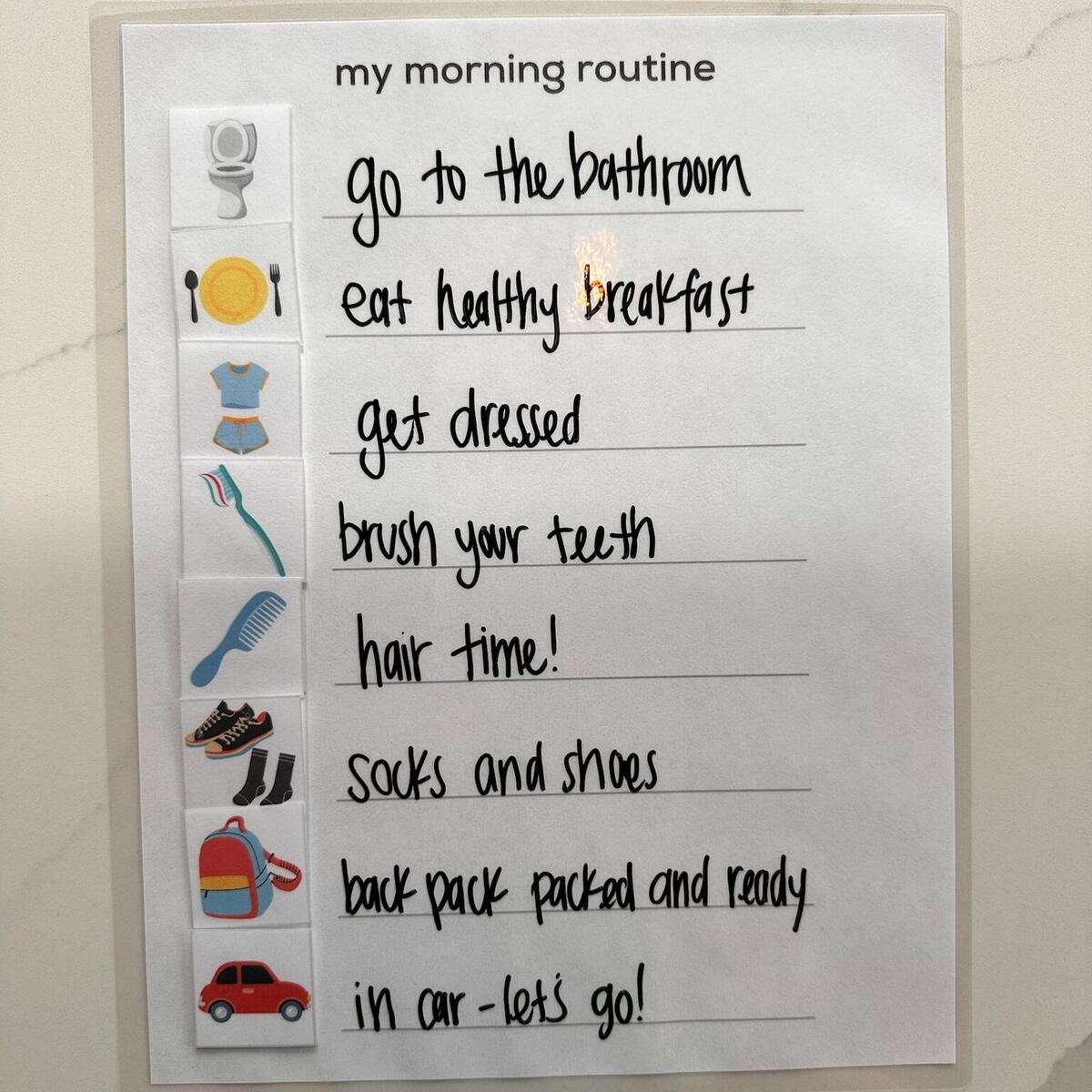Download Free Printable Morning Routine Chart