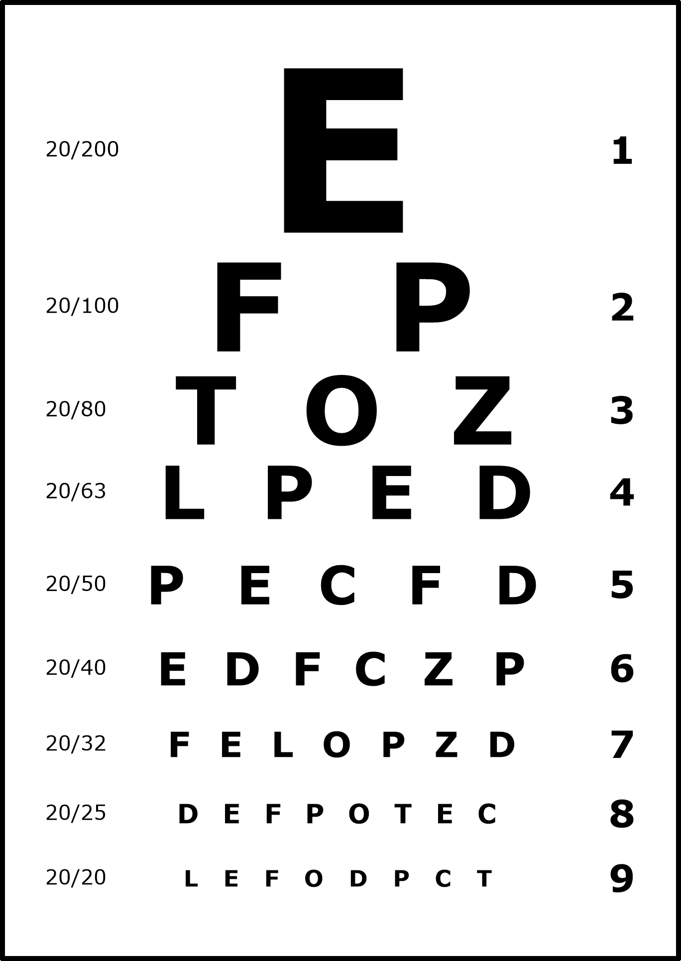Preschool Eye Charts 10 Free PDF Printables Printablee