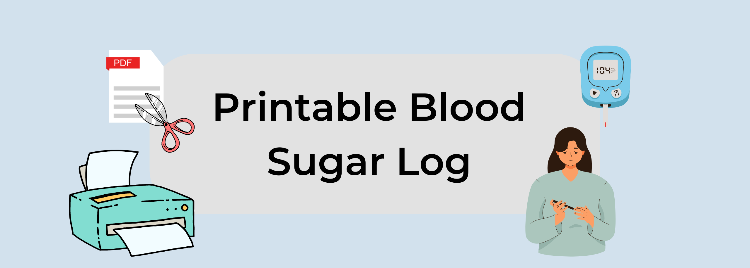 Printable Blood Sugar Log Free PDF Sheets To Track Glucose