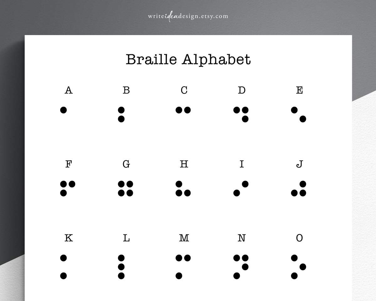 Printable Braille Alphabet Learning Sheet PDF Etsy Printable Braille Alphabet Learning Sheet PDF Etsy