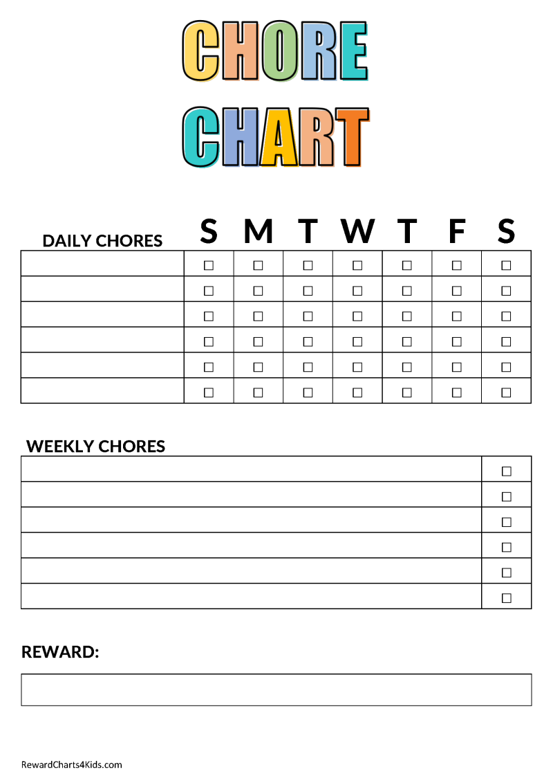 Printable Chores Free Editable Printable Kids Chore Chart Stickers Fun Reward Printable Chores Free Editable Printable Kids Chore Chart Stickers Fun Reward