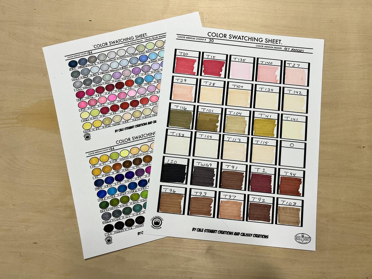 Printable Color Swatch Chart 120 Colors For Artists PNG Or PDF Etsy Printable Color Swatch Chart 120 Colors For Artists PNG Or PDF Etsy