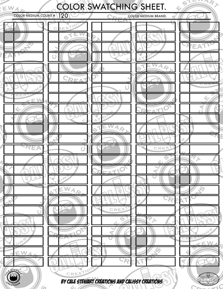 Printable Color Swatch Chart 120 Colors For Artists PNG Or PDF Etsy Printable Color Swatch Chart 120 Colors For Artists PNG Or PDF Etsy