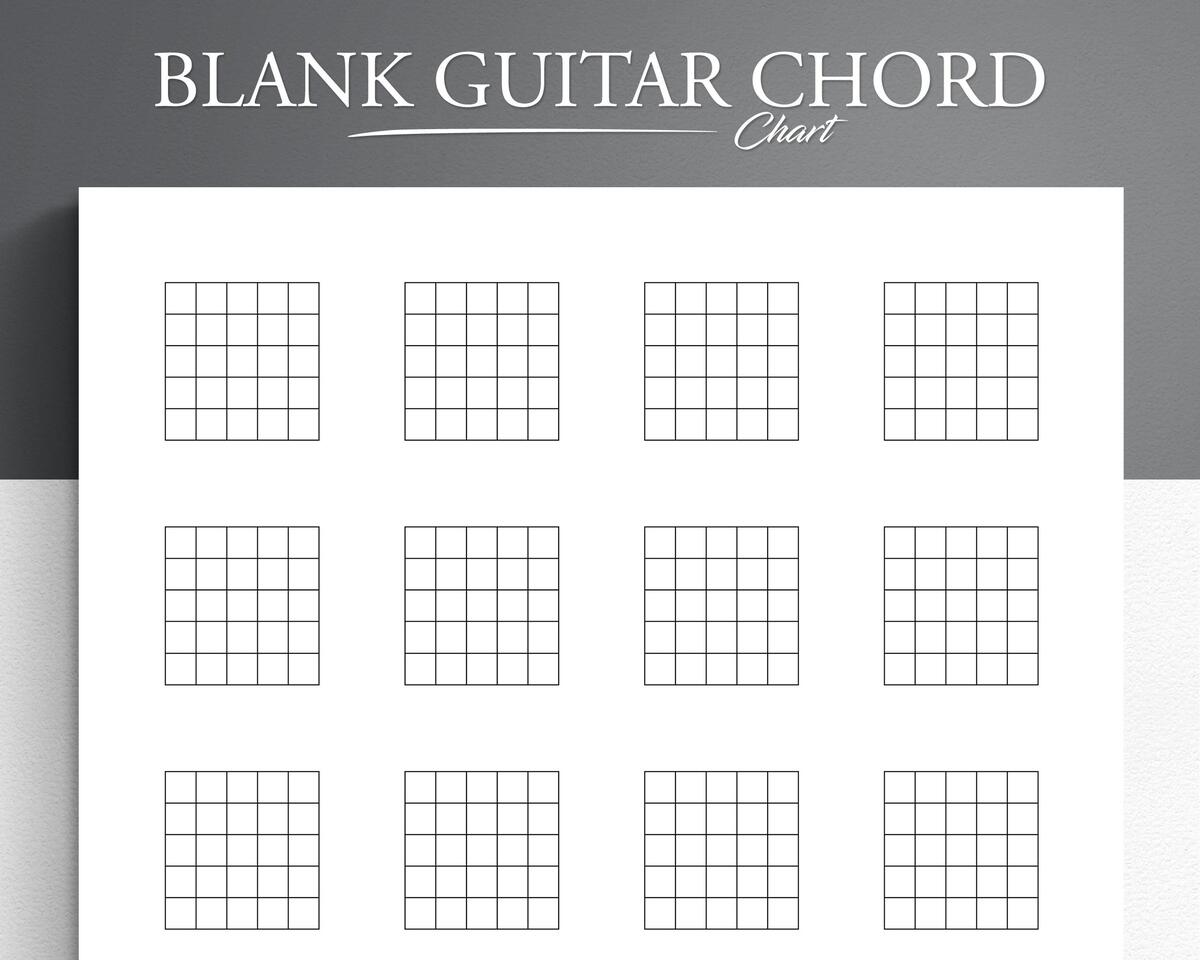 Blank Guitar Chord Chart In Illustrator PDF Download Template