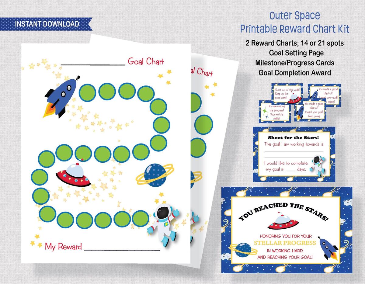 PRINTABLE REWARD CHART For Kids Space Reward Chart Bundle Outer Space Goal Setting Space Behavior Chart Goal Chart Kit Instant Download Etsy ROCKET Reward Chart For Kids Good Parenting Solution Chore Chart For Kids Responsibility Chart Etsy