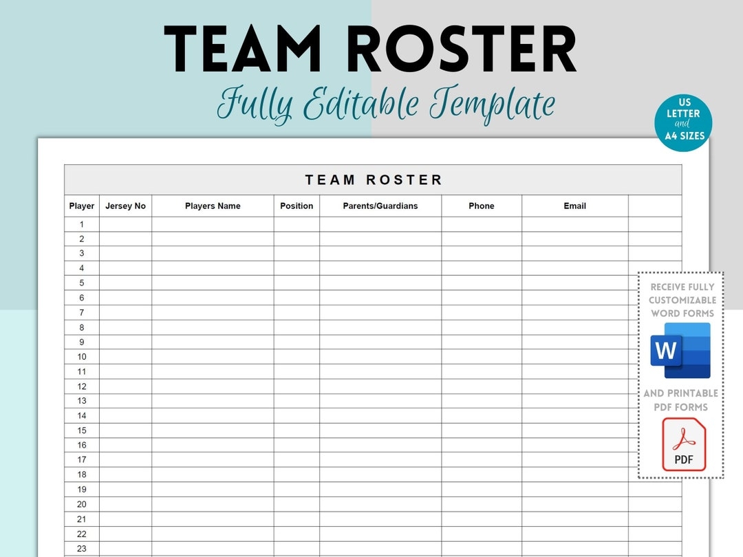 Printable Roster Basketball Roster Template PDF Form FormsPal Basketball Scorebook