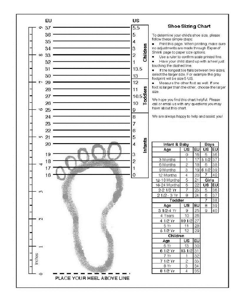 Printable Shoe Conversion Chart Adult Shoe Size Chart Printable Shoe Conversion Chart Adult Shoe Size Chart