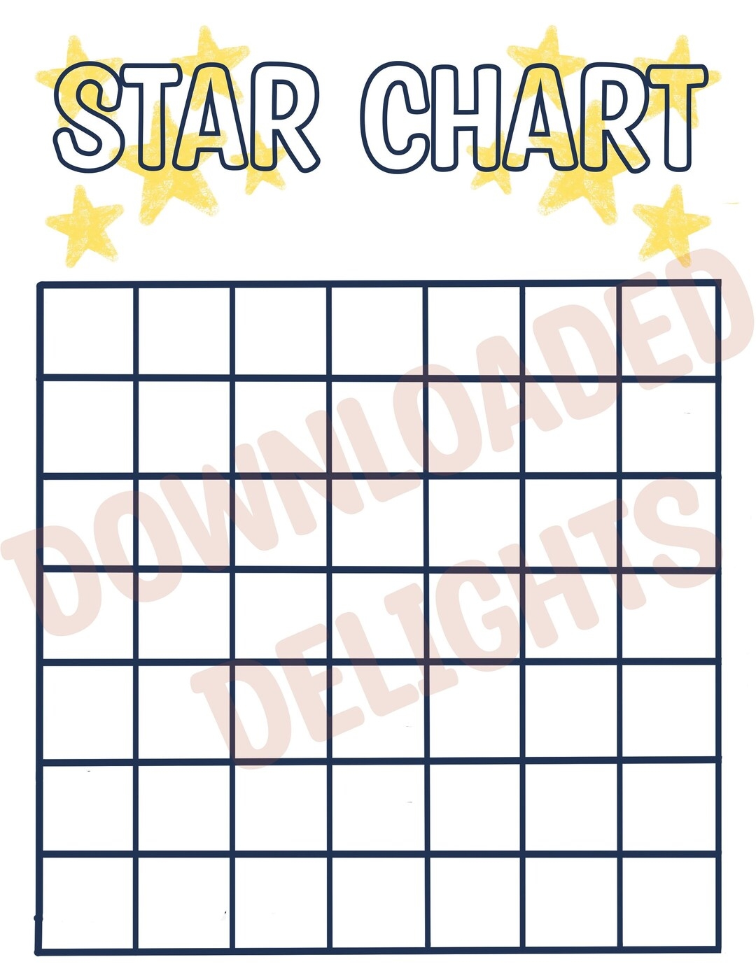 Star And Reward Chart For Positive Reinforcement Etsy