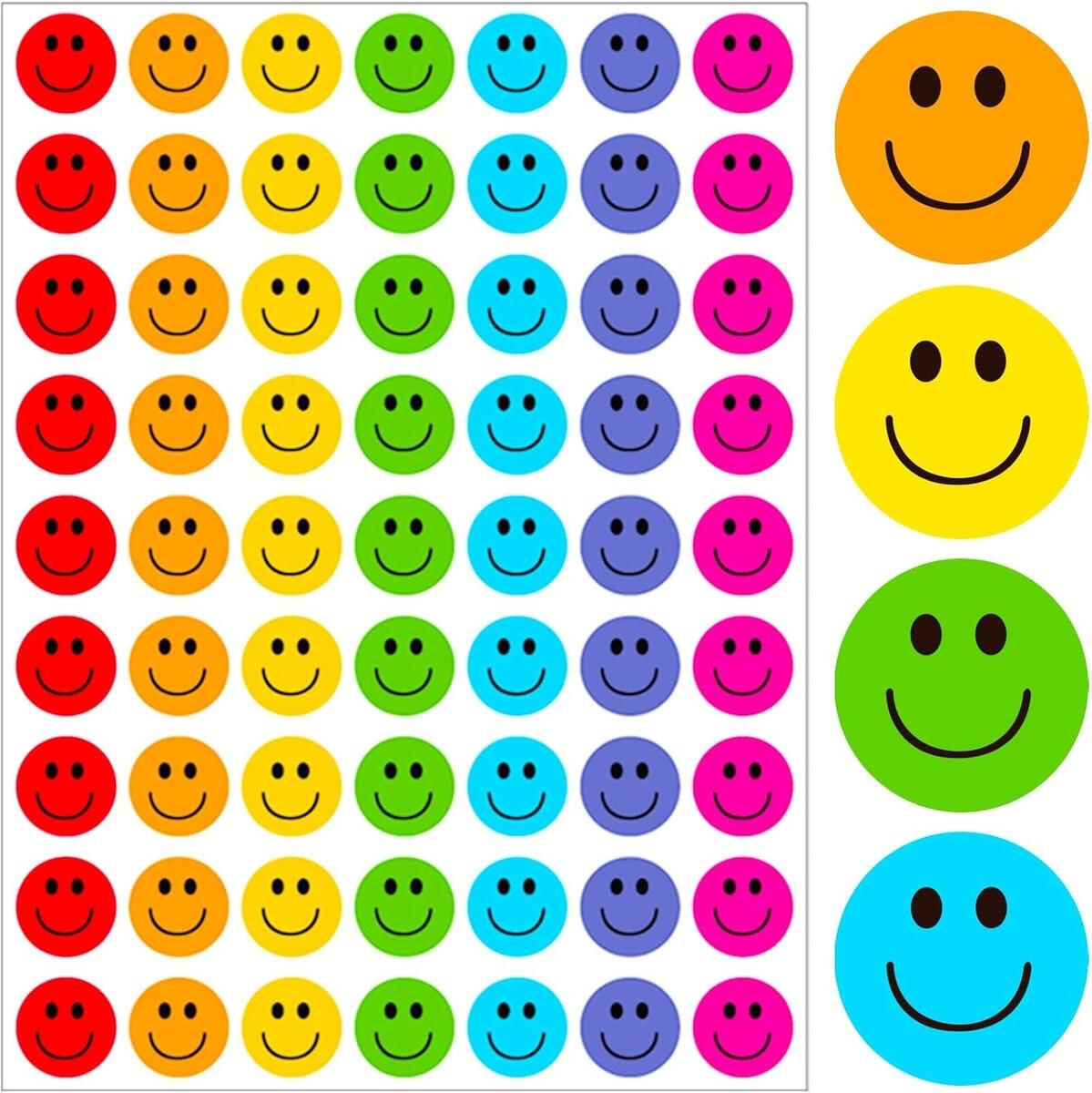 Sticker Chart For Kids Behavior 6000 Pieces Smiley Face Stickers Colorful Round Happy Face For Kids Classroom Behavior Charts Reward Stickers