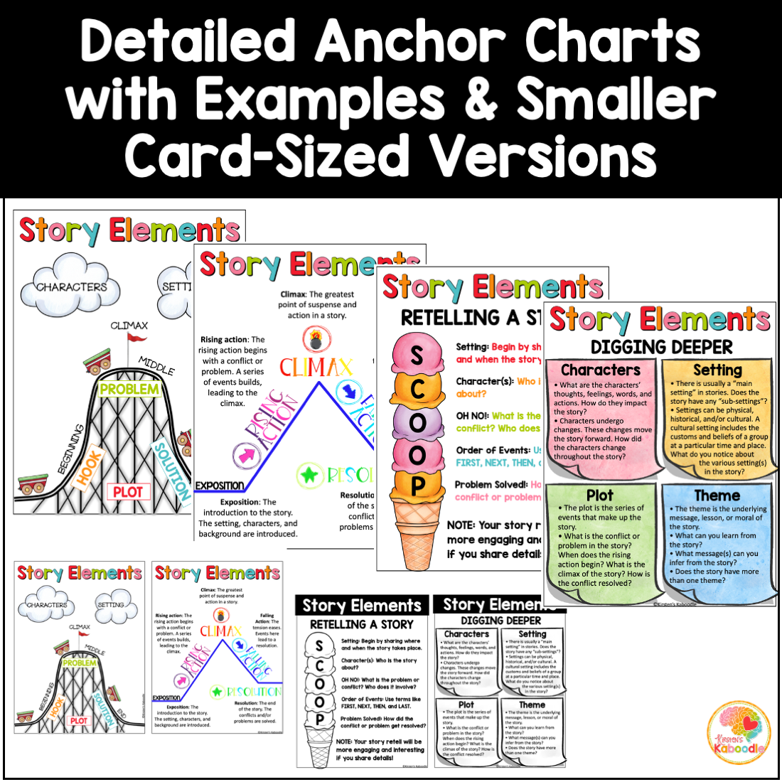 Story Elements Anchor Charts Story Structure Reading Skills Reference Sheets Made By Teachers