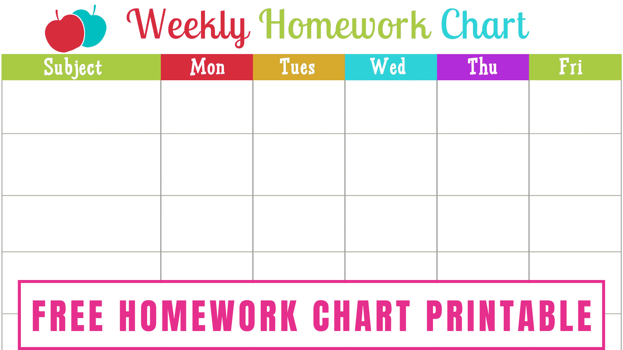Student Assignment Tracker Template Printable