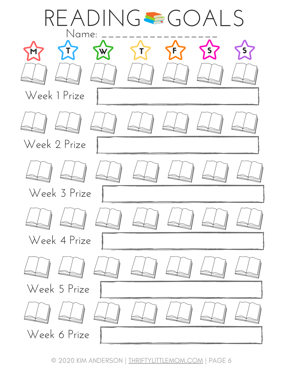 Reading Chart Free Printable Spring Time Doodles