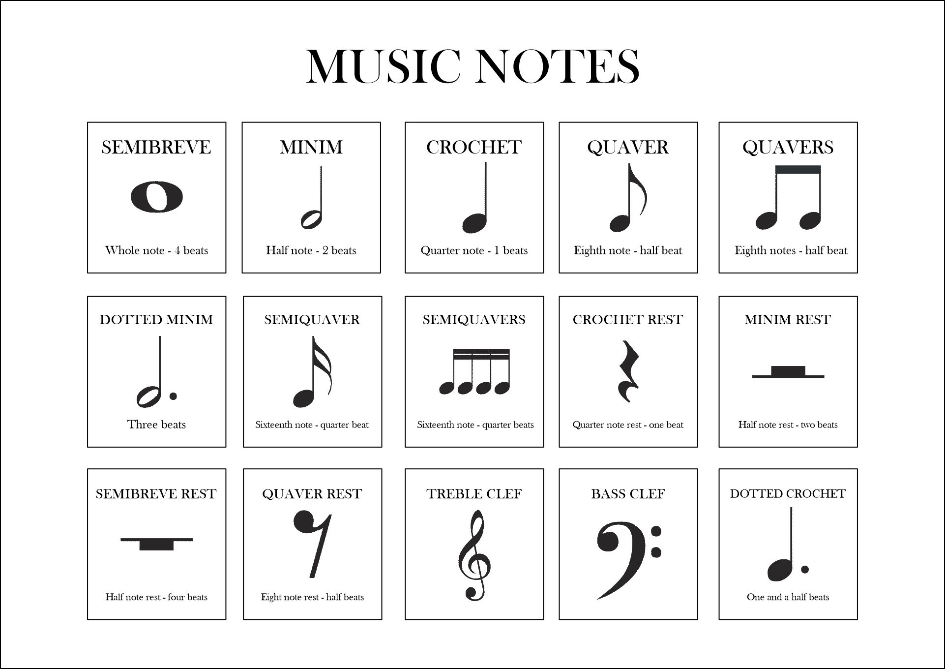 Symbols Music Note 12 Free PDF Printables Printablee Music Symbols And Their Meanings The Ultimate Cheat Sheet Headphonesty