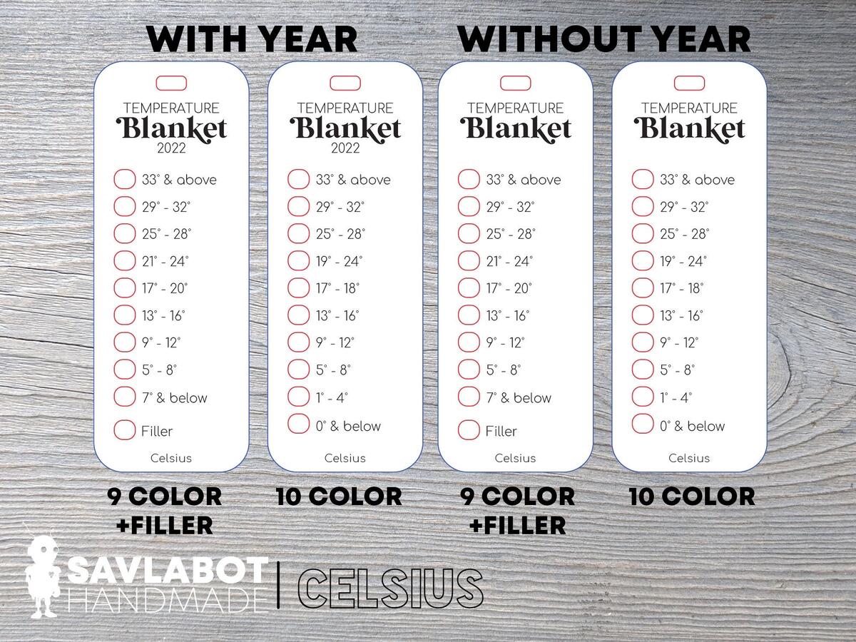 TEMPERATURE Blanket Color Chart Wooden Color Keeper Etsy Israel TEMPERATURE Blanket Color Chart Wooden Color Keeper Etsy Israel