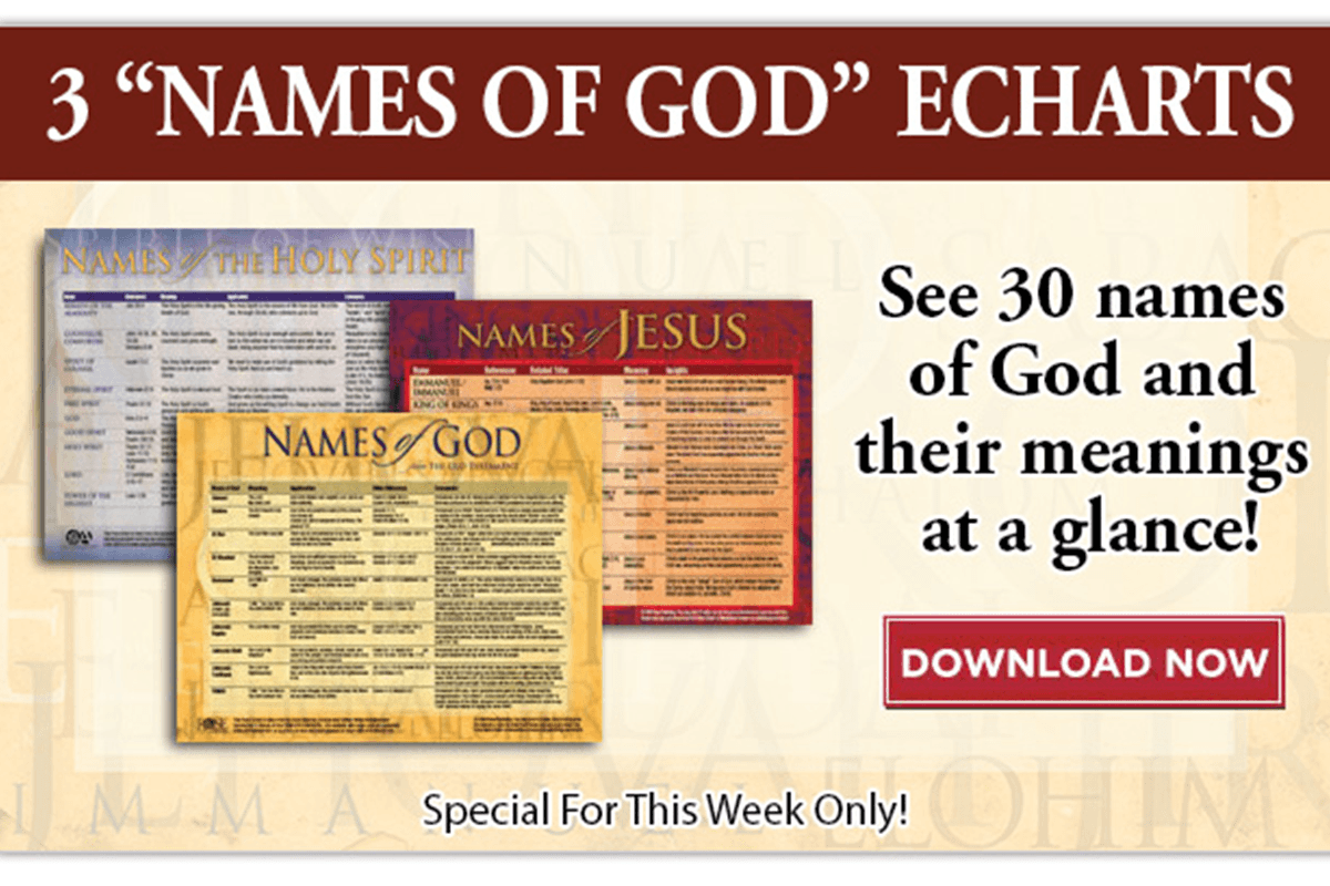 Tyndale Stories FREE Printable Names Of God ECharts