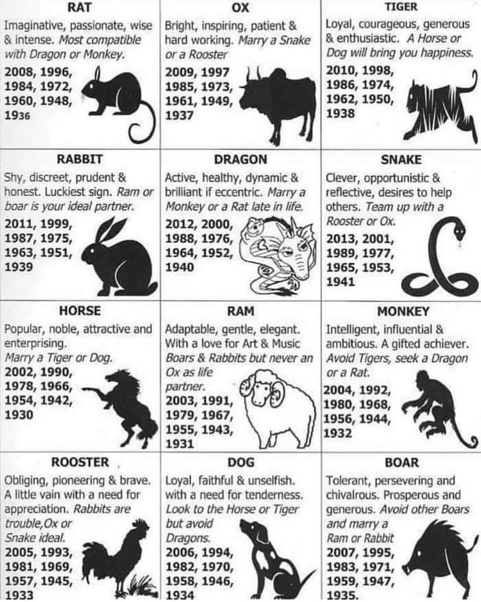Unveiling The Mysteries Of The Chinese Zodiac For 1984 Insights And Meanings Year Calendar CHINESE ZODIAC Signs Astrology Instant Digital Download Printable Pages Sizes A4 8 5 X11 Etsy