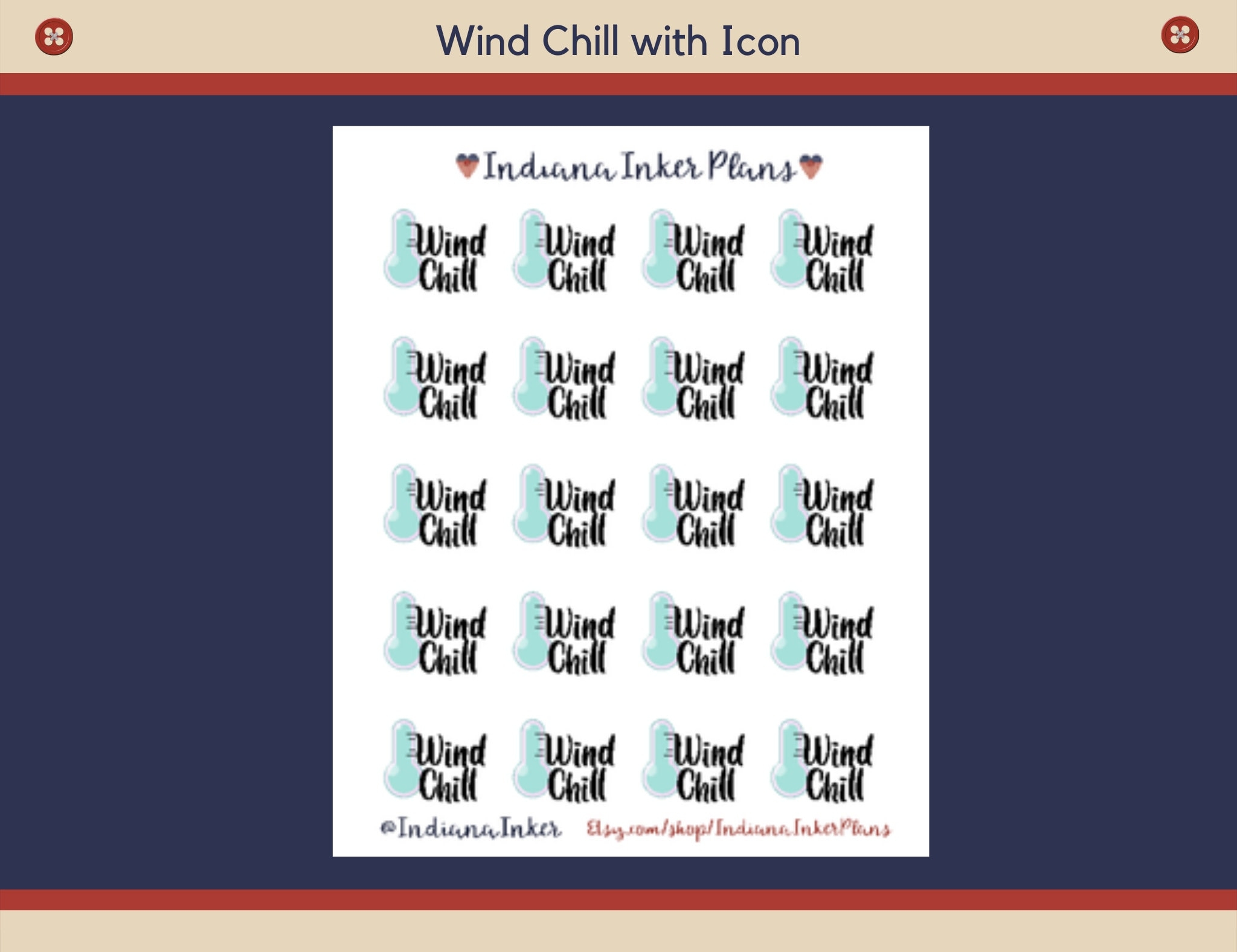 Weather Stickers Planner Stickers Heat Index Wind Chill Wintery Mix Sleet Severe Weather Freezing Rain Weather Tracking Etsy