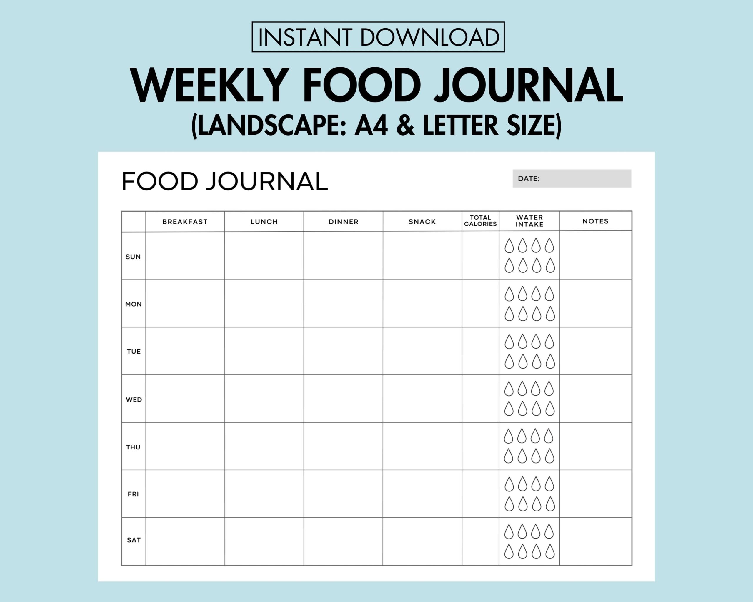 Weekly Food Journal Printable Meal Planner PDF Weekly Weight Loss Journal Printable Food Monitoring Log Undated Weekly Meal Record Sheet Etsy Weekly Food Journal Printable Meal Planner PDF Weekly Weight Loss Journal Printable Food Monitoring Log Undated Weekly Meal Record Sheet Etsy