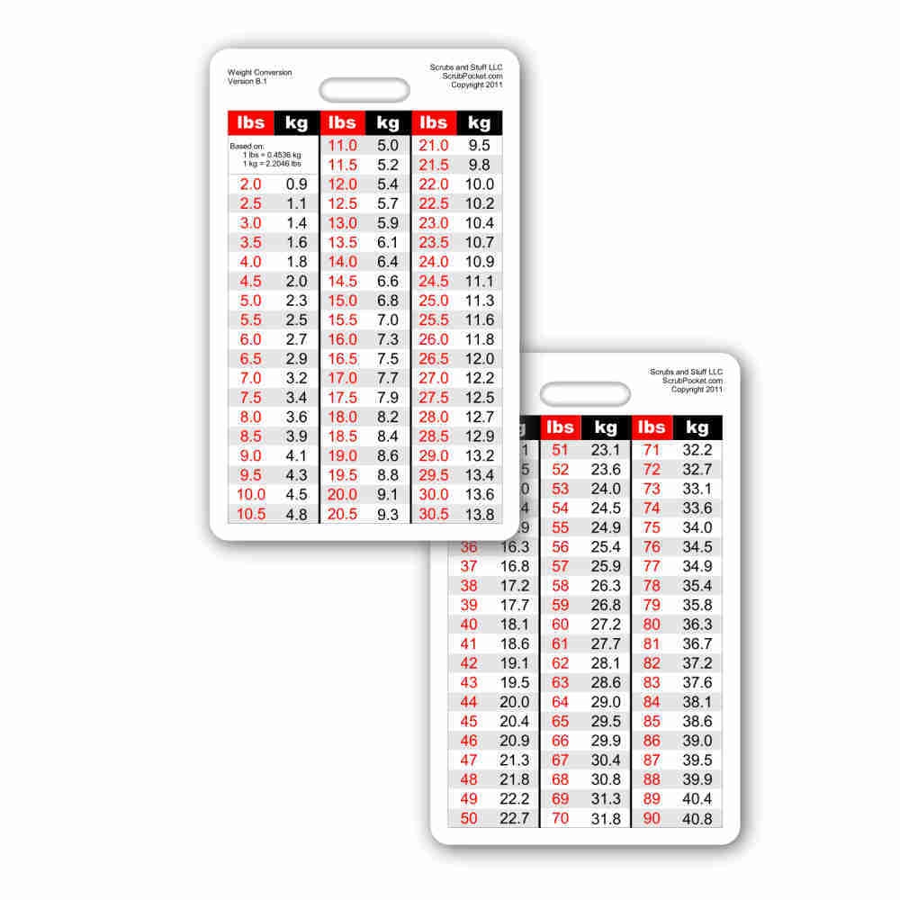 Weight Conversion Chart Pedi Range Vert Badge ID Card Pocket Paramedic Nurse EMT EBay Weight Conversion Chart Pedi Range Vert Badge ID Card Pocket Paramedic Nurse EMT EBay