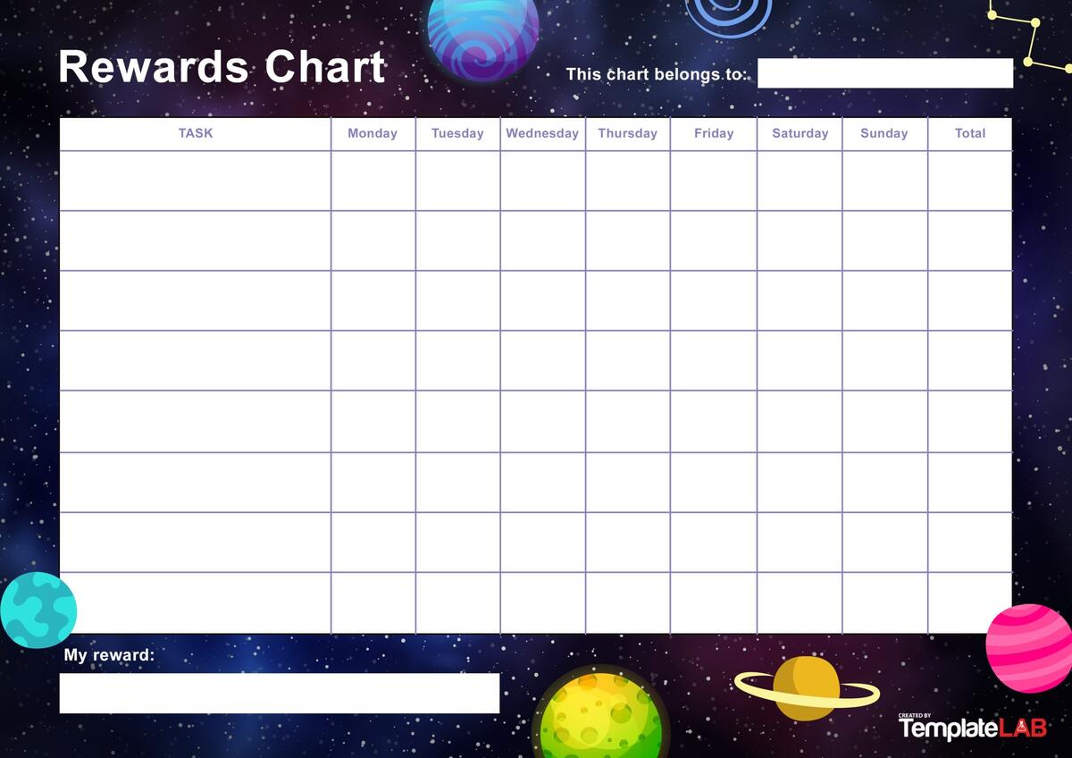 22 Printable Reward Charts For Kids PDF Excel Word