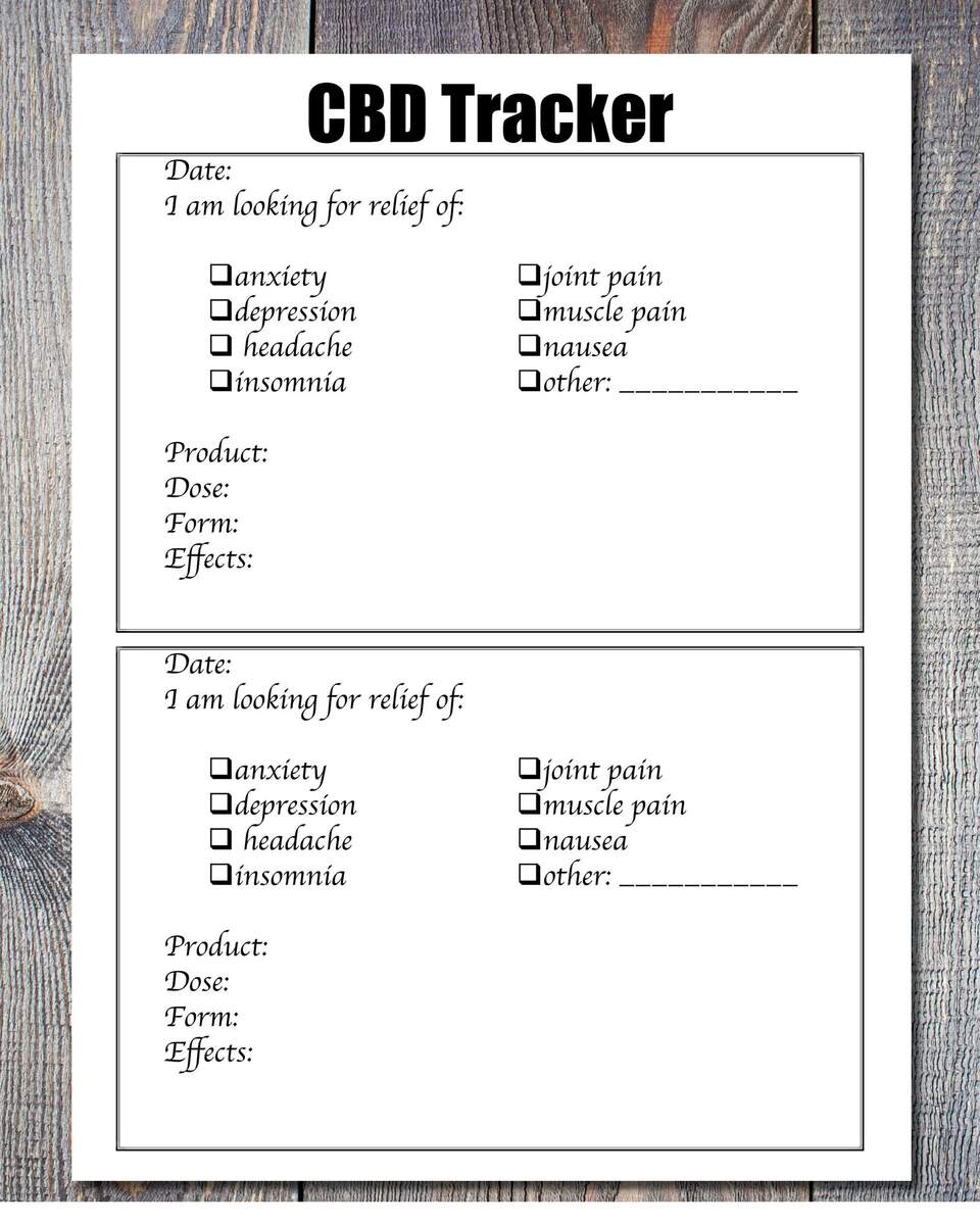 CBD Tracker Journal Printable PDF Digital Download Etsy New Zealand
