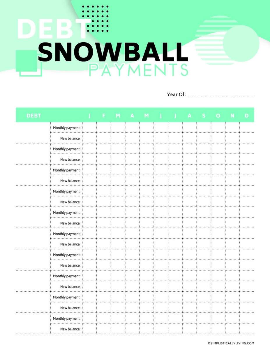 Debt Snowball Tracker Printable Debt Free Chart Debt Payoff Worksheet Debt Payment Debt Progress Journal A4 Letter Digital Download Etsy Israel