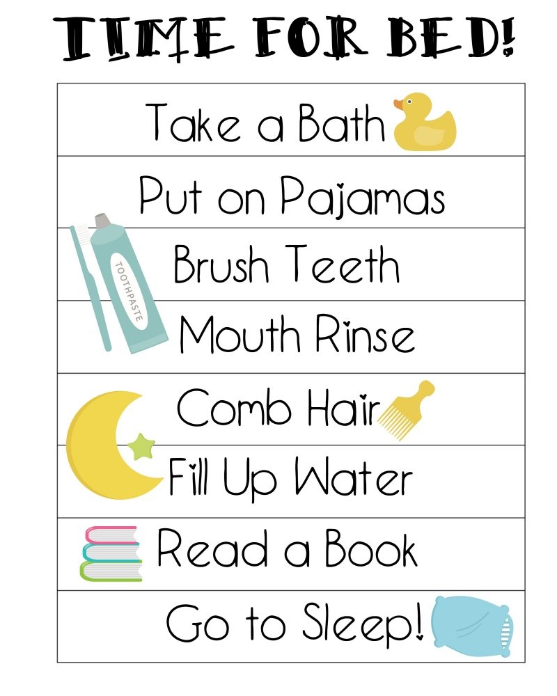 Free Printable Bedtime Routines Chart Not Quite Susie Homemaker Free Printable Bedtime Routines Chart Not Quite Susie Homemaker