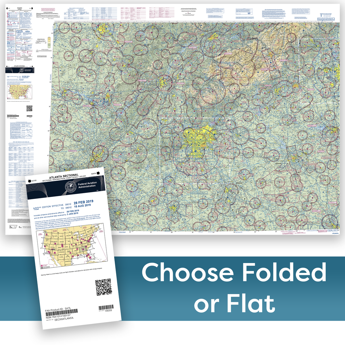 Navigational Charts FAA Aeronautical Charts FAA Chart VFR Sectional ATLANTA Paracay Wholesale Books Gifts Navigational Charts On Demand Printing Paradise Cay Publications