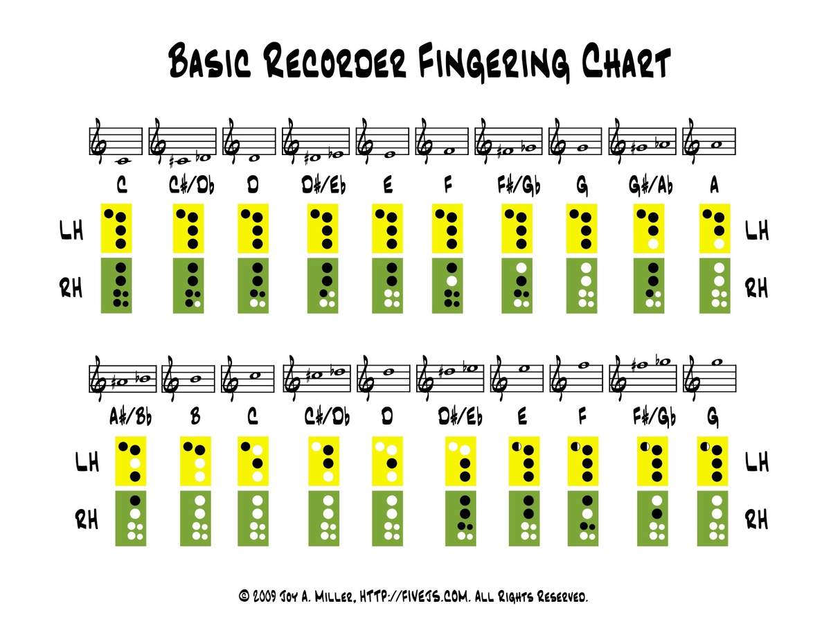 Recorder Fingering Chart Five J S Homeschool Blank Recorder Fingering Chart KidsPlayMusic