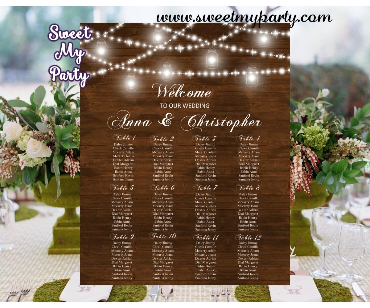Rustic Wedding Seating Chart Mason Jar Wood Wedding Plan Table Wedding Reception Signs Rustic Wedding Seating Plan Mason Jar Seating Chart Country Seating Plan For Wedding Mason Jar Wedding Table Seating Plan Wedding Sign Ideas Sweetmyparty