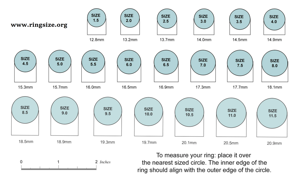 Sizing Chart Printable Ring Sizer For Women Sizing Chart Printable Actual Size Ring Sizer Actual Printable Sale Ring Measurement Free Shipping