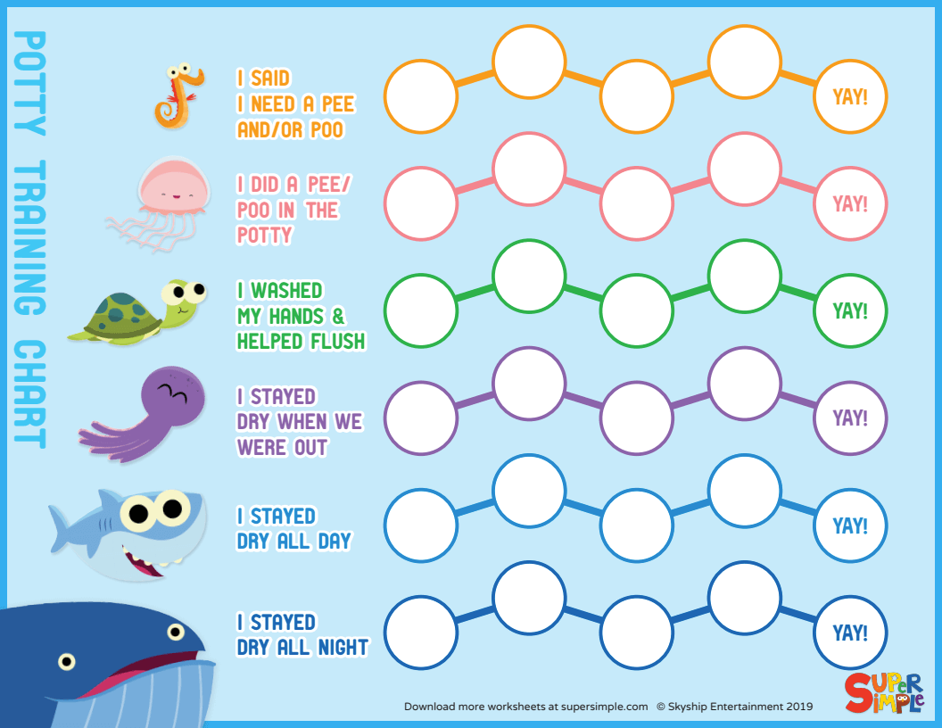 Super Simple Potty Training Chart Super Simple Free Printable Potty Training Chart Free Instant Download