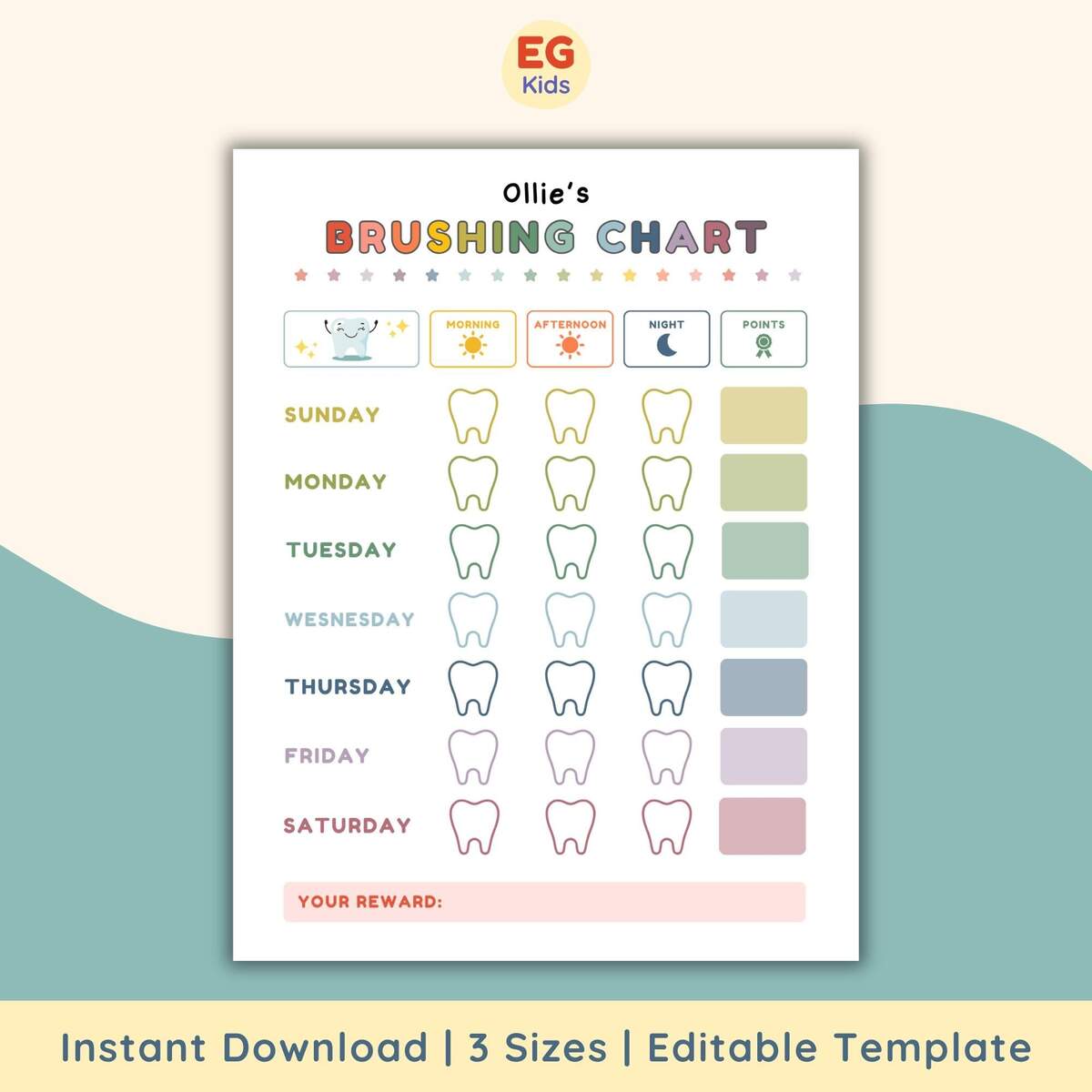 Teeth Color Chart Etsy Teeth Color Chart Etsy Australia