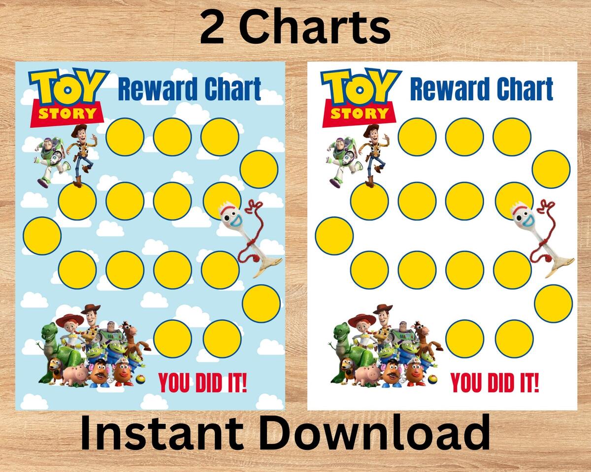Toy Story Reward Chart Toy Story Chart Sticker Chart Toddler Potty Training Etsy
